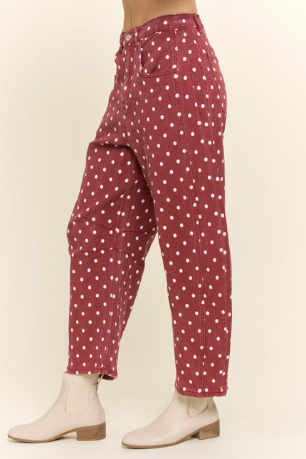 Fiora Pants — Burgundy side