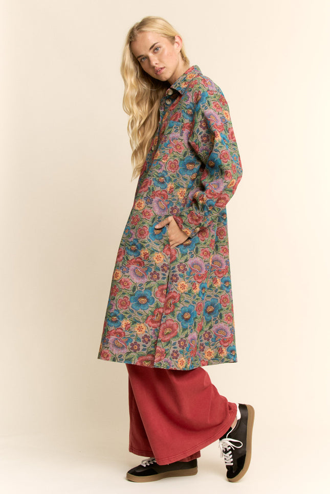 Juniper Coat — Warm Grey side
