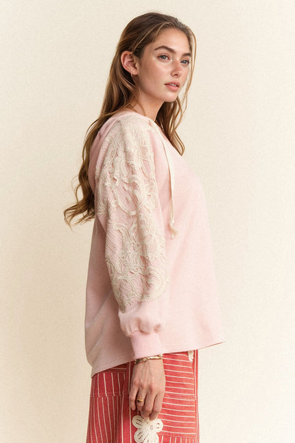 Lila Hoodie — Pink side