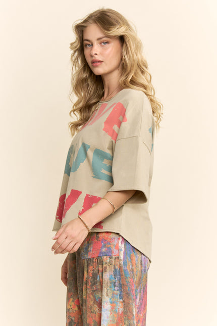 Lumi Tee — Smoky Beige side