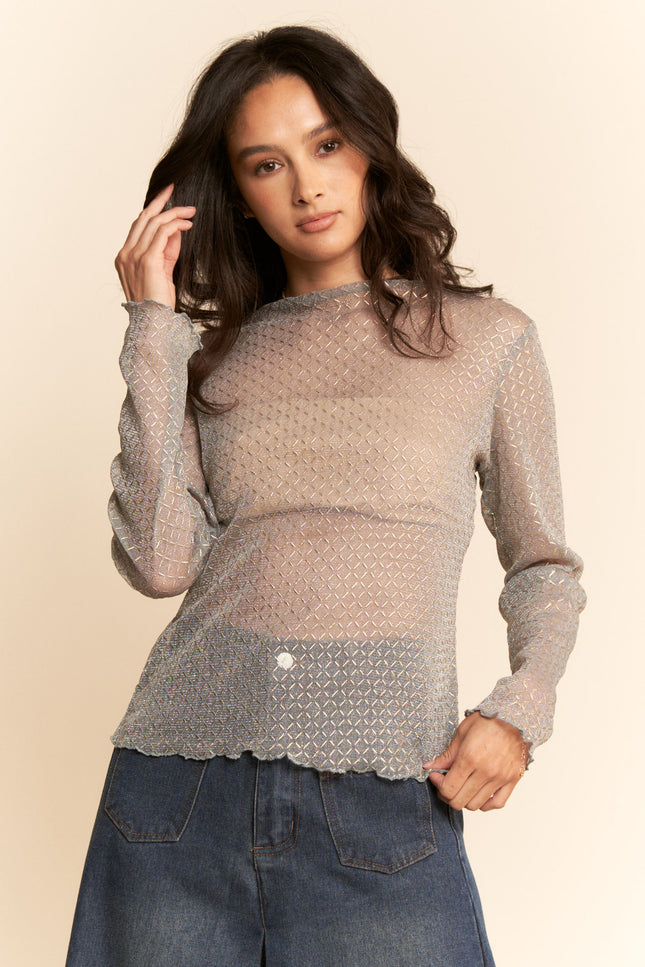 Gossamer Top — Grey front