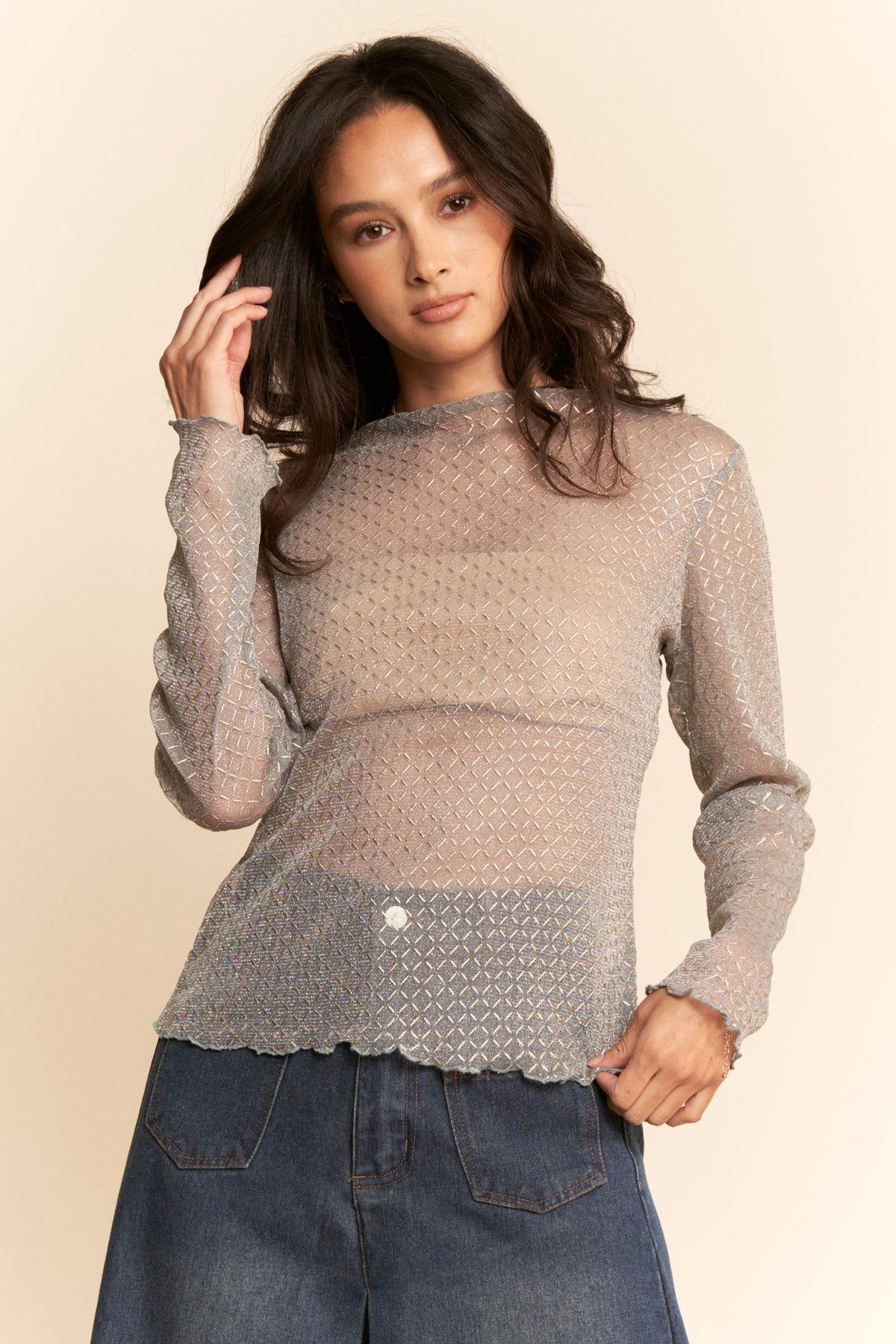 Gossamer Mesh Top