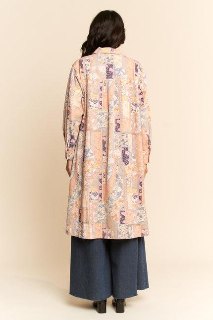 Elarose Jacket — Floral Denim back