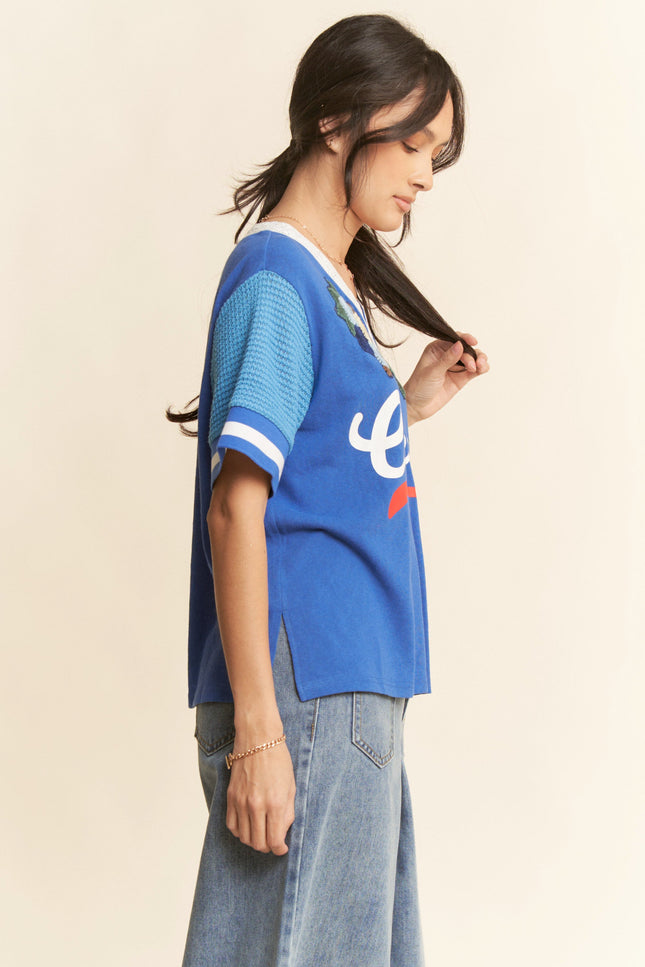 Arden Top — Blue side