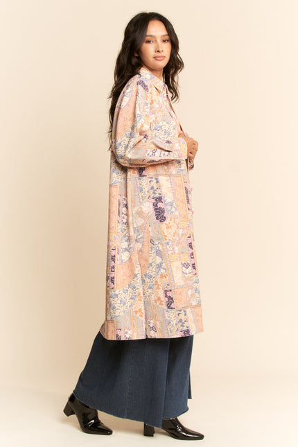 Elarose Jacket — Floral Denim side