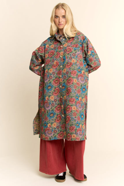 Juniper Coat — Warm Grey front
