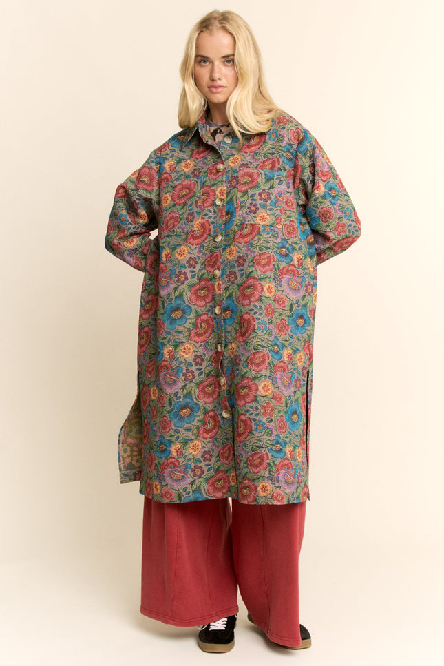 Juniper Coat — Warm Grey front