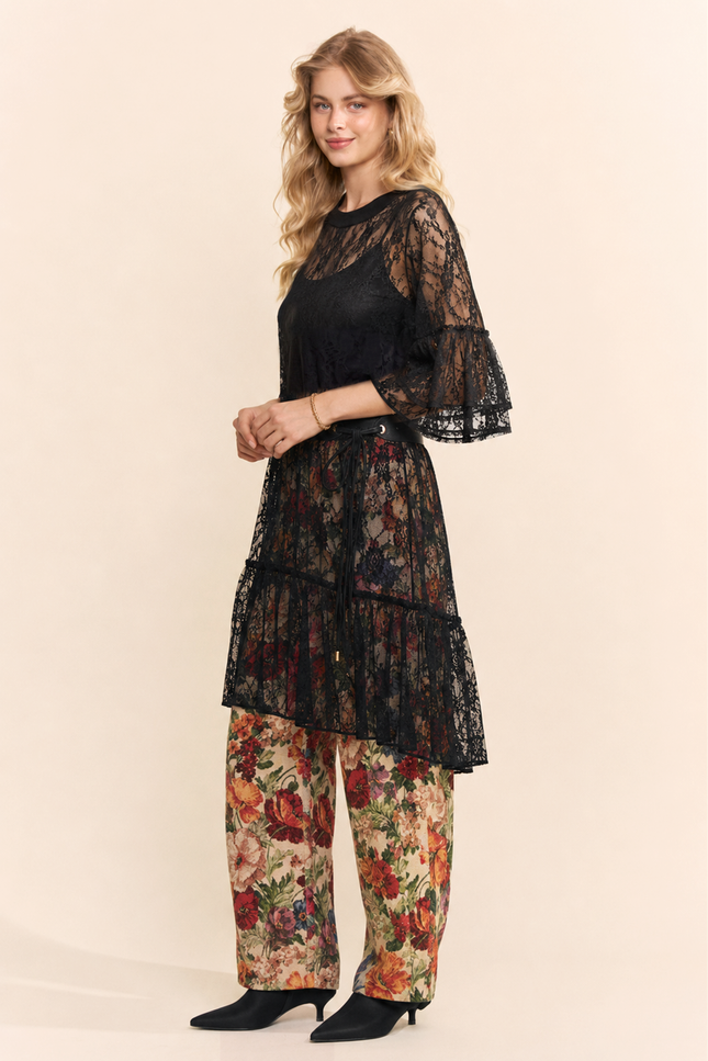 Aurelia Mesh Dress — Black side