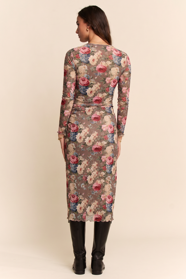 Parterre Dress — Mocha back