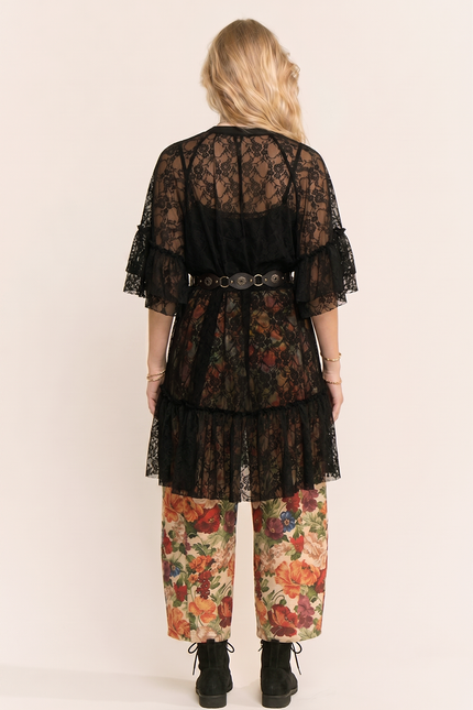 Aurelia Mesh Dress — Black back