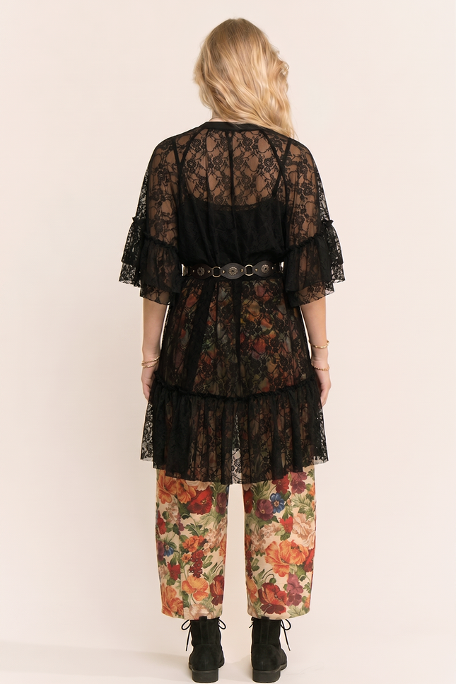 Aurelia Mesh Dress — Black back