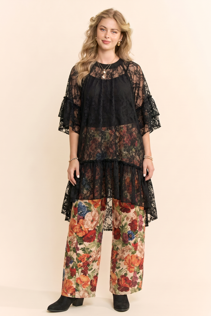 Aurelia Mesh Dress — Black front
