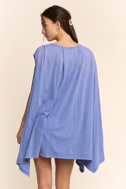 Tidefall Dress — Sea Blue back