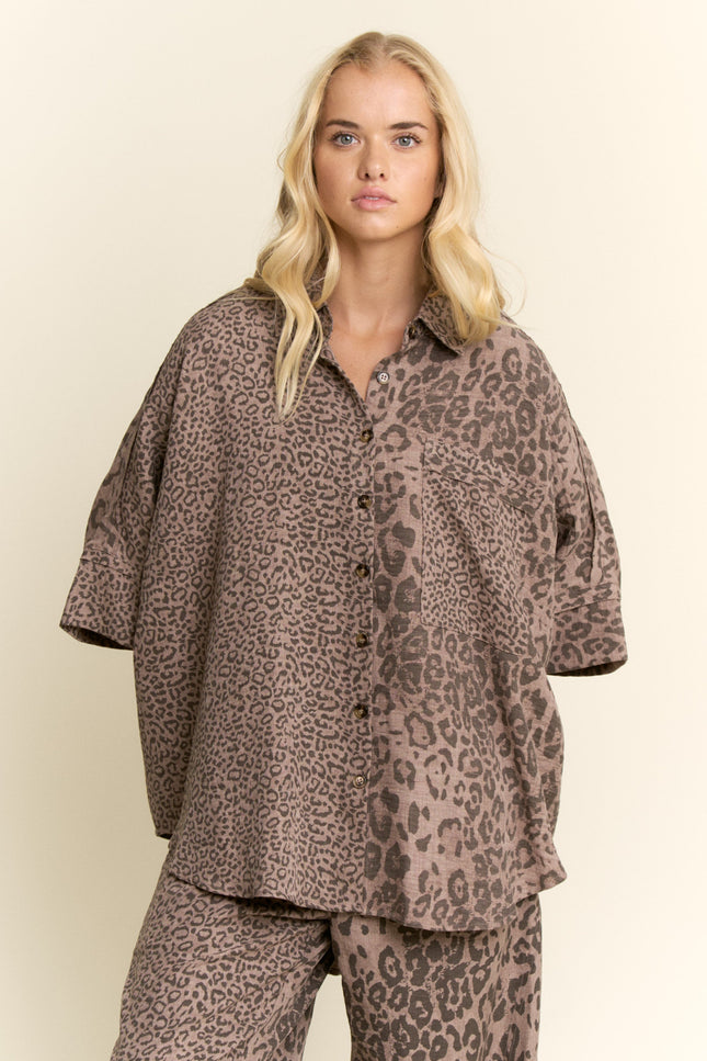 Pardus Top — Mocha Leopard front