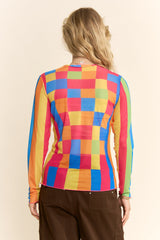Kaleidoscope Mesh Top