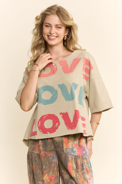 Lumi Tee — Smoky Beige front