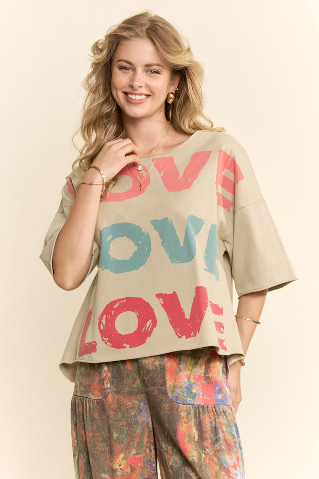 Lumi Tee — Smoky Beige front