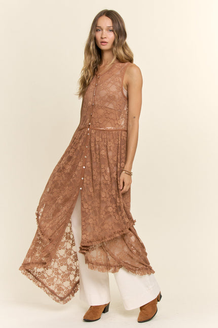 Vireflora Top — Mocha Mousse front