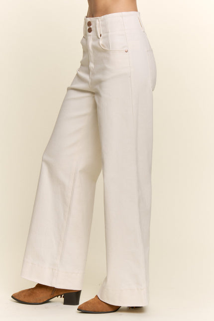 Montara Wide-Leg Pants — Ivory side