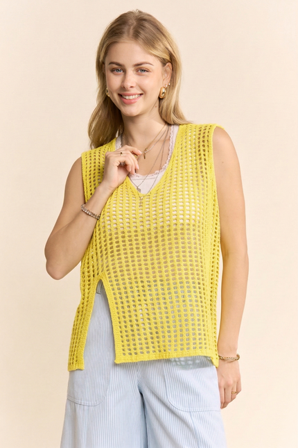 Mina Vest — Yellow front