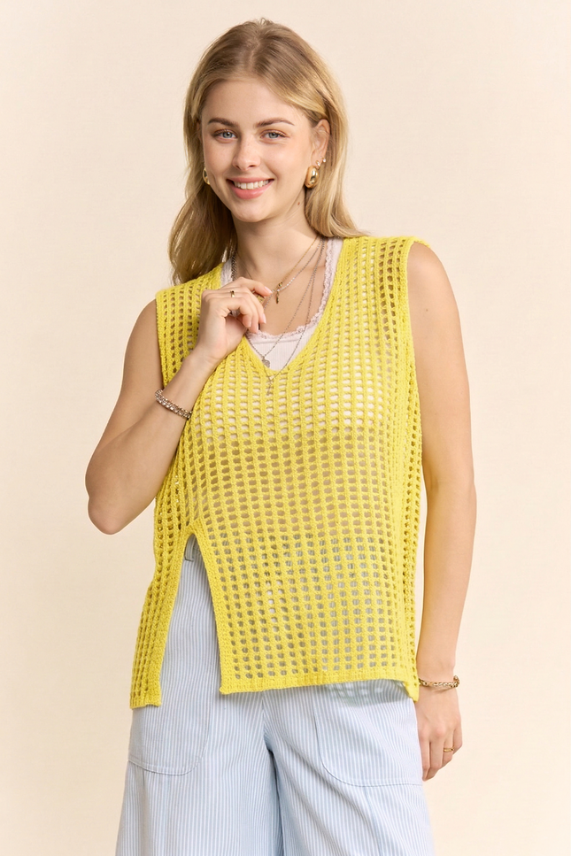 Mina Vest — Yellow front