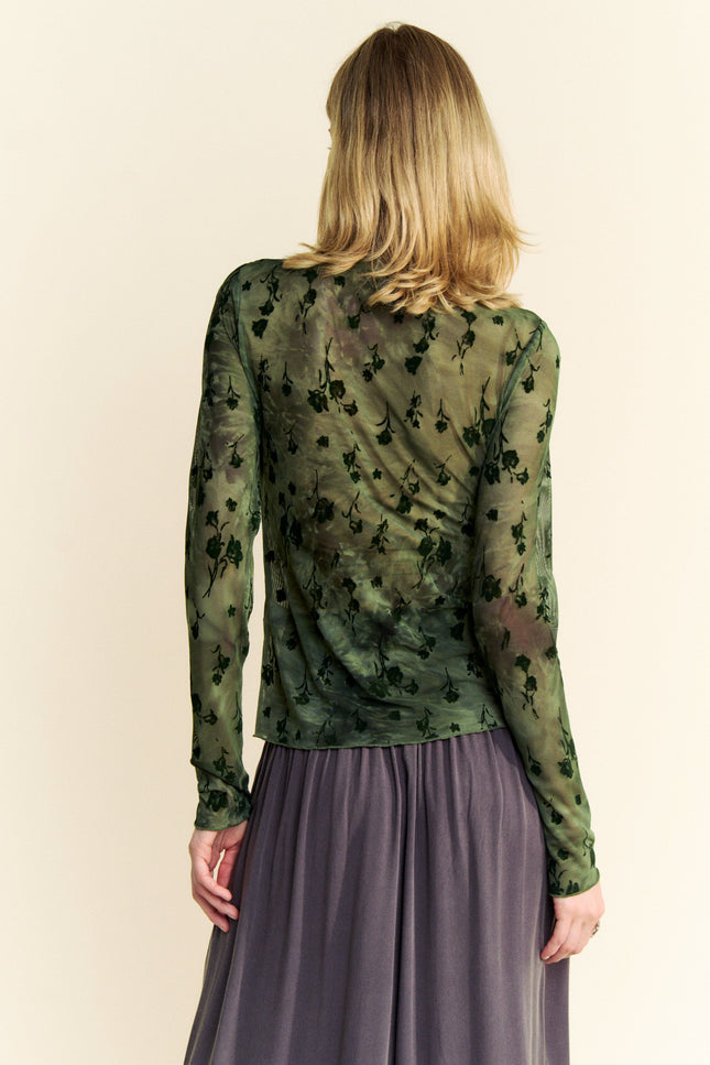 Aubrelle Top — Army Olive back