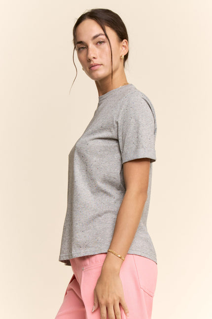Kalia Top — Heather Grey side