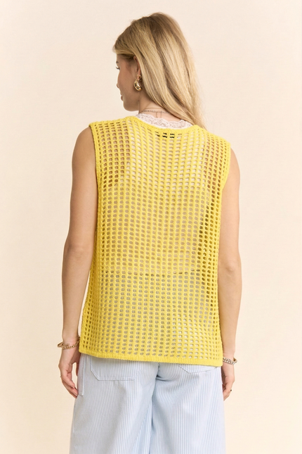 Mina Vest — Yellow back