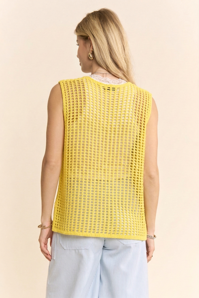 Mina Vest — Yellow back