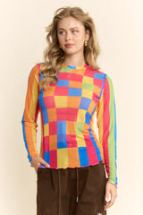 Kaleidoscope Mesh Top