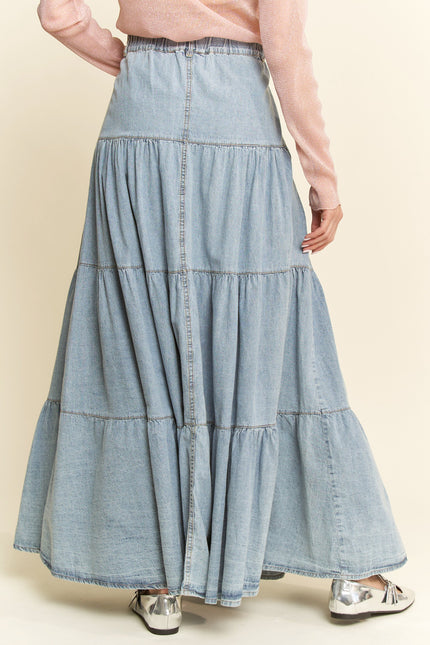 Cascade Skirt — Denim back