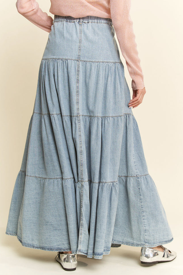 Cascade Skirt — Denim back