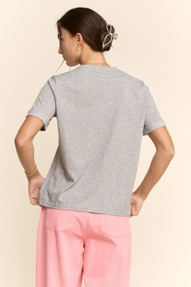 Kalia Top — Heather Grey back