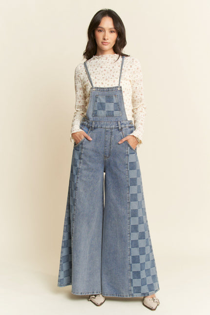 Fable Overalls — Light Denim front
