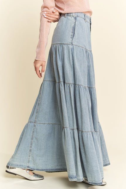 Cascade Skirt — Denim side