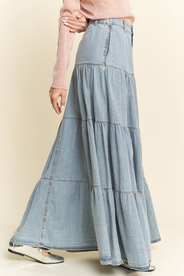 Cascade Skirt — Denim side