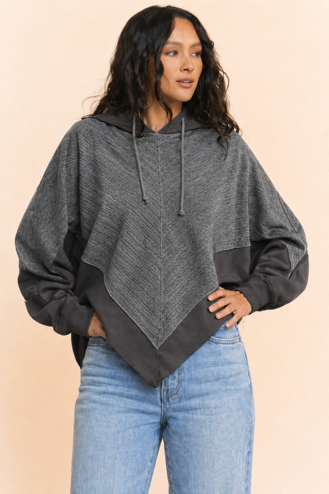 Ria Hoodie — Charcoal front