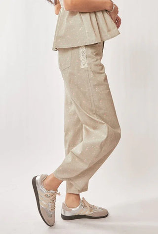 Wildbloom Pants – Bubble Wide-Leg Floral Denim