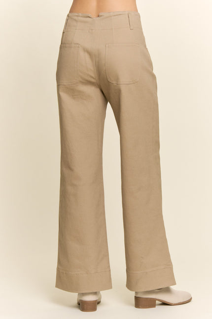 Montara Wide-Leg Pants — Khaki back