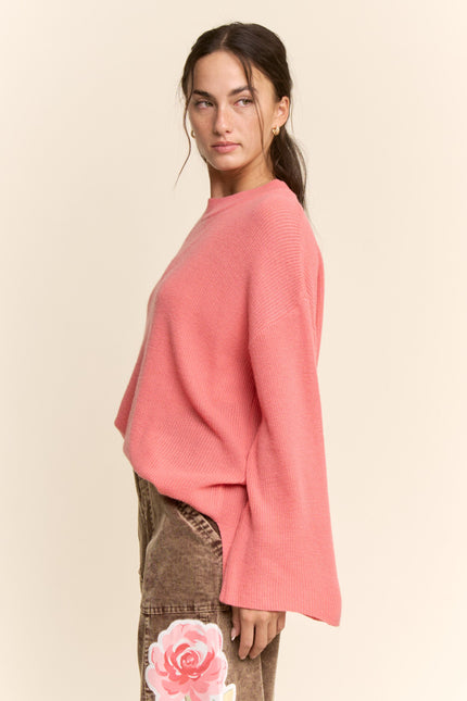 Meridian Sweater — Salmon Pink side