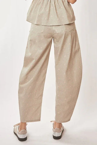 Wildbloom Pants – Bubble Wide-Leg Floral Denim