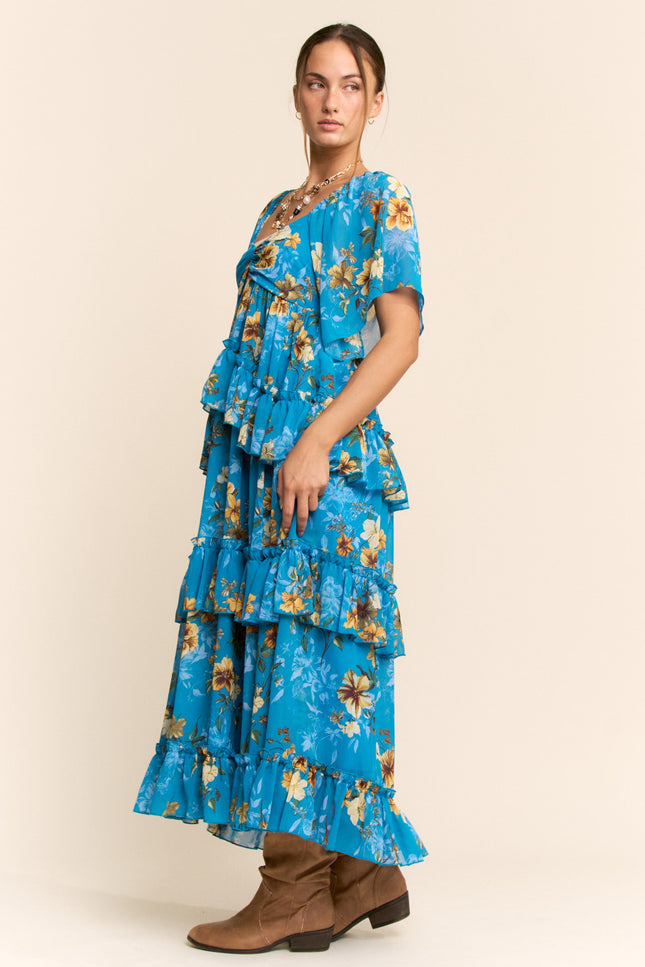 Lacuna dress — Jade Blue side