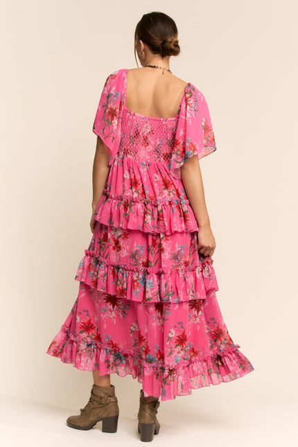 Lacuna dress — Orchid Pink back