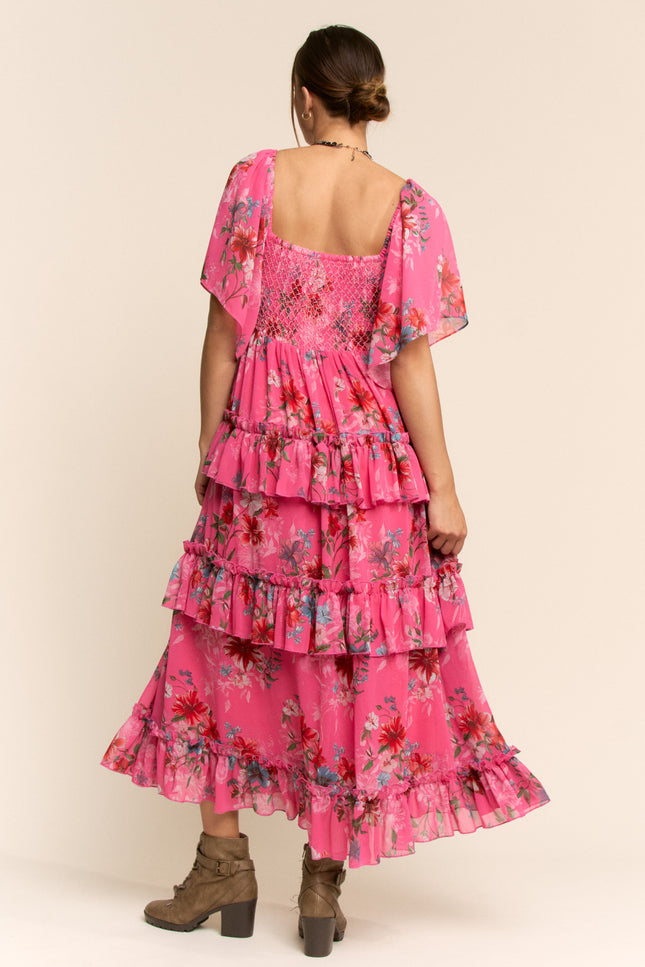 Lacuna dress — Orchid Pink back