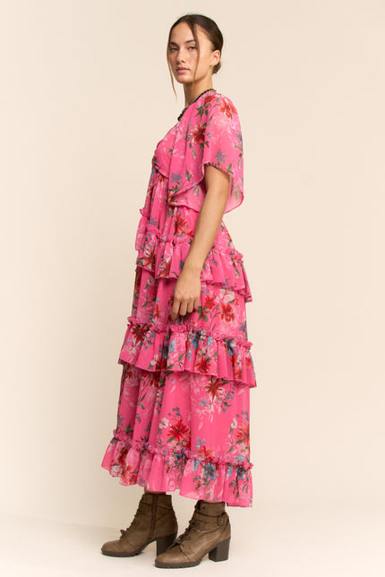 Lacuna dress — Orchid Pink side