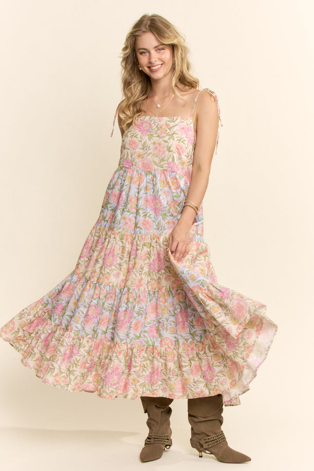 Eulalie Dress — Natural Blue front