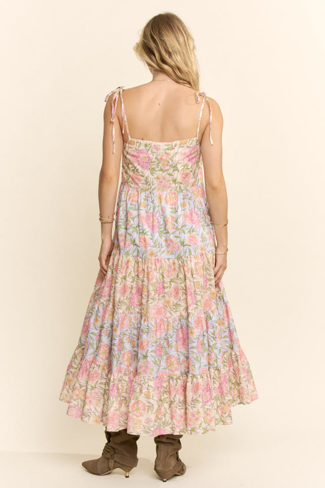 Eulalie Dress — Natural Blue back