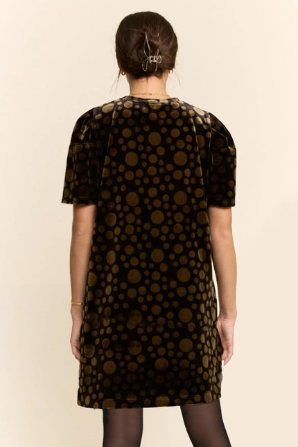 Marlow Top — Dot-olive back