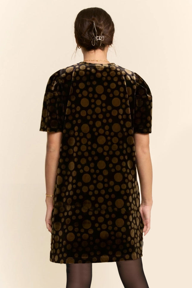 Marlow Top — Dot-olive back