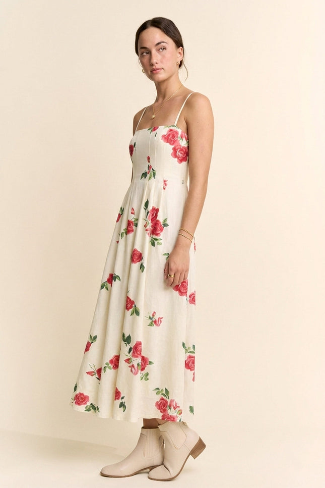 Rosenda Dress — Cream side